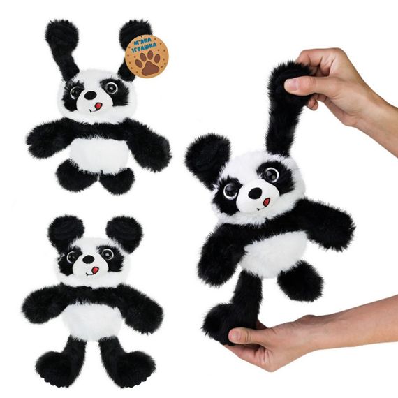 Детская мягкая игрушка-тянушка "Панда" MJ2405 размер 30 см | Зображення 1