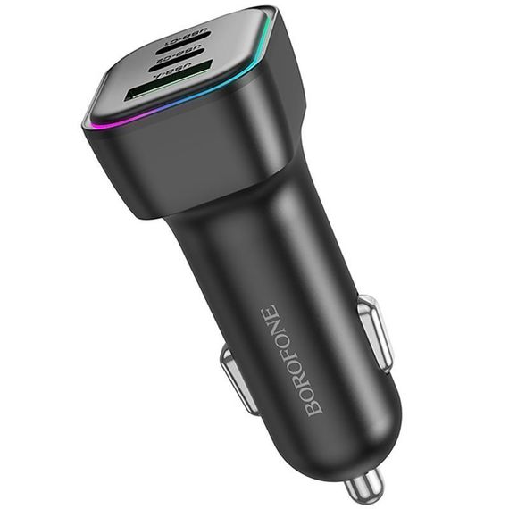 АЗУ Borofone BZ28C Trophie PD60W+QC3.0 (1USB-A/2C) Black | Зображення 3