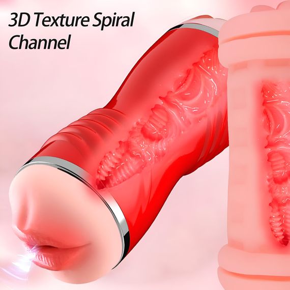 Мастурбатор з двома входами OYO - Double Pump RED, YQM-205 RED Sex Aura | Зображення 3
