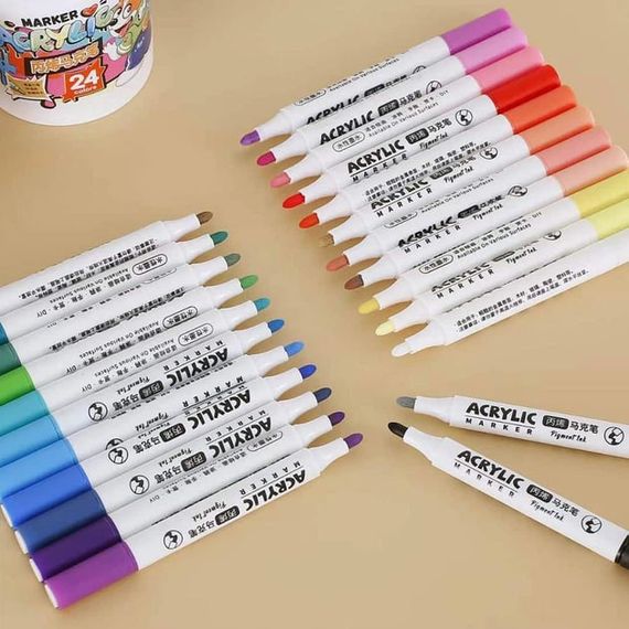 Набор акварельных маркеров 12 шт Water Color Pen 635-12 ∙ Акварельные маркеры Water Color Pen 635-12 | Зображення 4