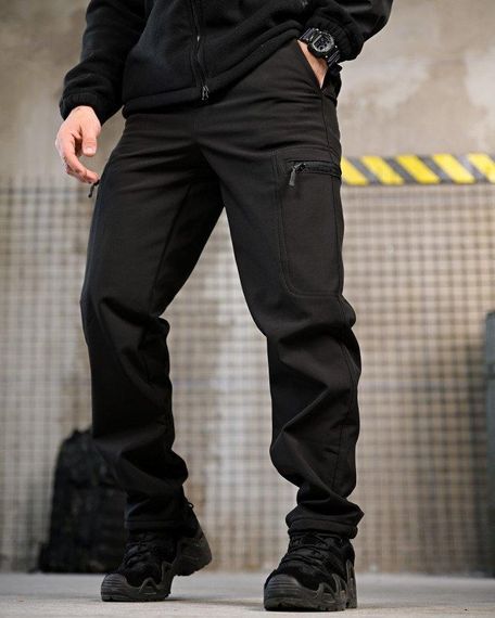 Тактичні штани софтшел REGION чорні ВТ7624