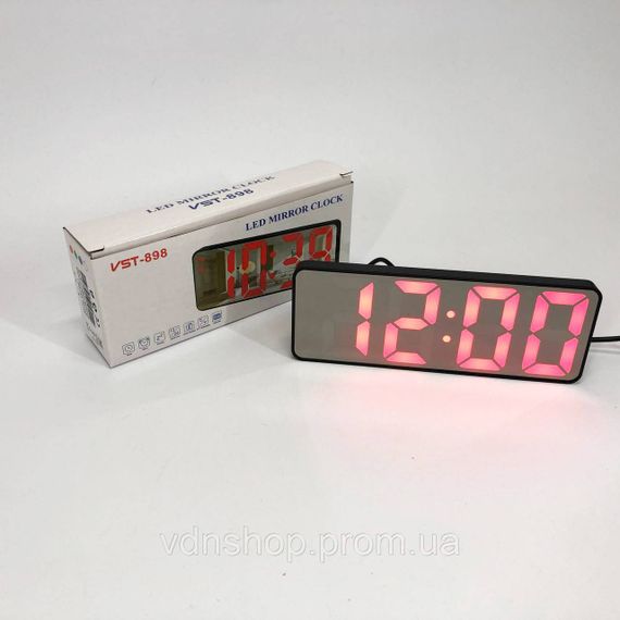 Часы со светящимся табло, Настольные часы с led подсветкой Настольные электронные цифра BO-40 | Зображення 6