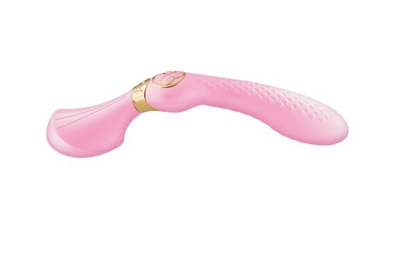 Вібромасажер Shunga Zoa Light Pink, двосторонній | Зображення 1
