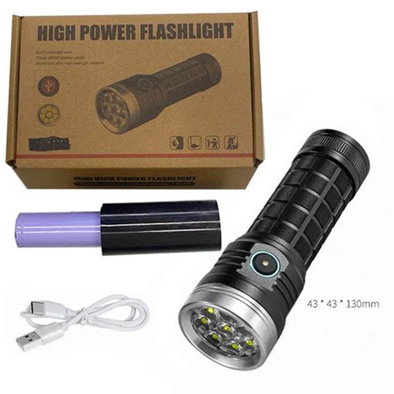 Ліхтарик компактний PLD W5185-8XHP360, Високоякісний ліхтарик, Довговічний світлодіодний ліхтар