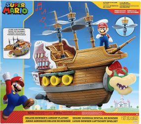 Игровой набор Super Mario Deluxe Bowser's Airship летающая крепость Боузера