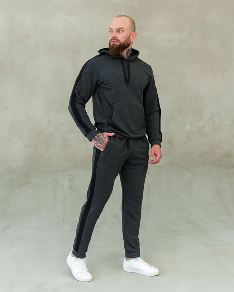 Костюм Лампас весна антрацит чорний S XL | Зображення 3