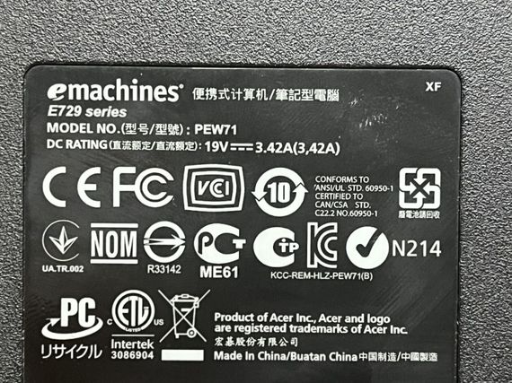 Ноутбук Б-класс Acer eMachines e729 / 15.6" (1366x768) TN / Intel Pentium P6200 (2 ядра по 2.13 GHz) / 4 GB DDR3 / 120 GB SSD / Intel HD Graphics / WebCam б/у | Зображення 9