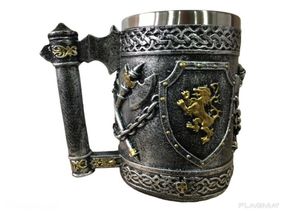 Кружка Чашка 3D Со Львов Топоры Лев в Щите