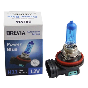 12011PBC BREVIA Автолампа H11 12V 55W PGJ19-2 Power Blue 4200K CP