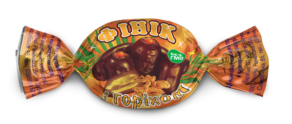 Цукерка Фінік з горіхом АМЕТИСТ ПЛЮС вагова 2000г (213825)