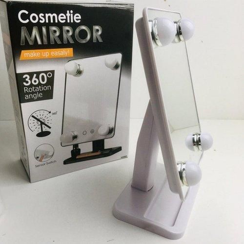 Зеркало для макияжа Mirror 360 Rotation Angel с LED подсветкой и сенсорным управлением | Зображення 4