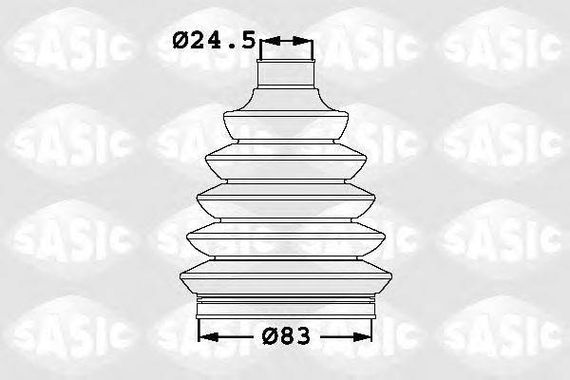 Пильовик ALFA ROMEO, BMW, CHEVROLET, FIAT, LANCIA, OPEL (вир-во SASIC) SASIC 1906005 на ABARTH 500C (312)