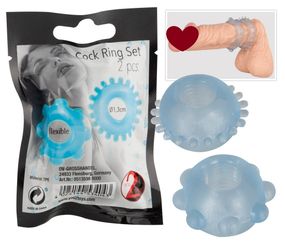 Ерекційні кільця Cock ring set 2 pcs. sexstyle