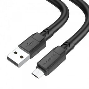 Кабель Borofone BX81, USB-Micro, 2.4A, довжина 1м, Black, BOX