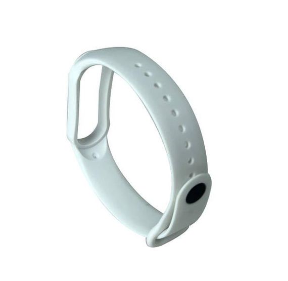 Ремешок силиконовый для Xiaomi Mi Band 5 №2 белый