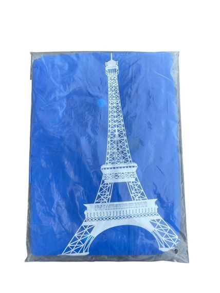 Дощовик Paris Blue — Стильний вологозахисний плащ із капюшоном, 5000 мм H2O (Розмір L) | Зображення 4