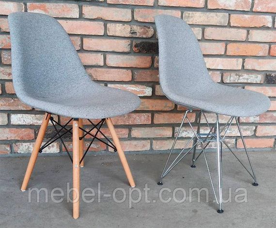 Стілець Eames тканина, сірий на букових ногах висота сидіння 46 см | Зображення 5