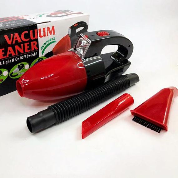 Пилосос Car Vacuum Cleaner з ліхтариком портативний автомобільний червоний | Зображення 4