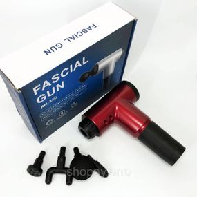 Портативний ручний масажер для шиї Fascial Gun KH-320, Масажер з вібрацією і акумулятором NS-46