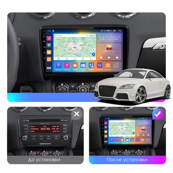 Штатная магнитола 9" Lesko для Audi TT RS II (8J) 2009-2014 2/32Gb CarPlay 4G Wi-Fi GPS Prime Ауди | Зображення 2