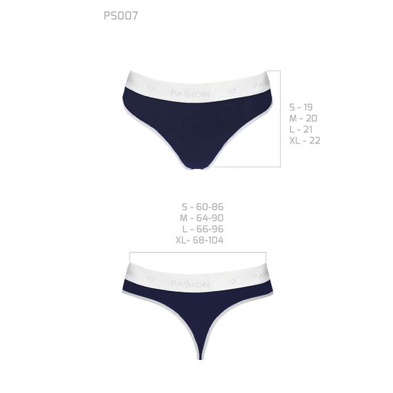 Спортивні трусики-стрінги Passion PS007 PANTIES navy blue,, XL | Зображення 5