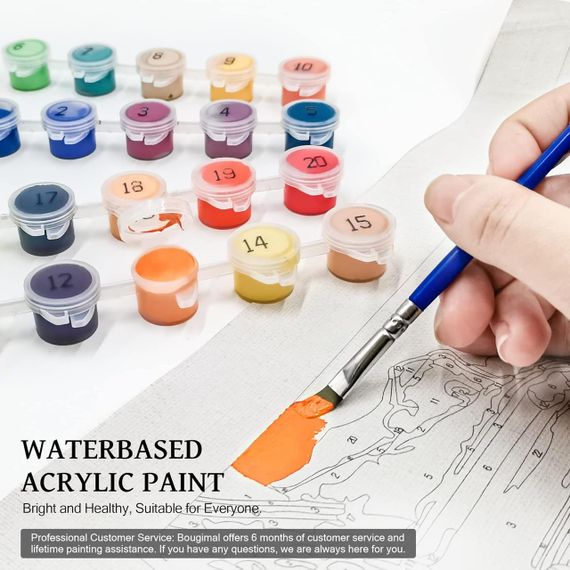 Картина за номерами "Дім на болоті" Bougimal 40×50 см, набір для малювання без рами, акрил, творчий подарунок | Зображення 4