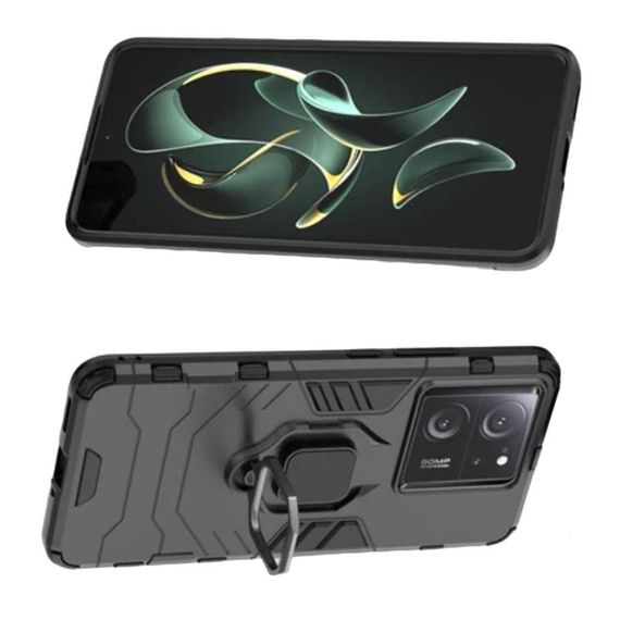 Чохол бампер Primolux Ring Armor для Xiaomi 13T / Xiaomi 13T Pro / Xiaomi Redmi K60 Ultra - Black | Зображення 4