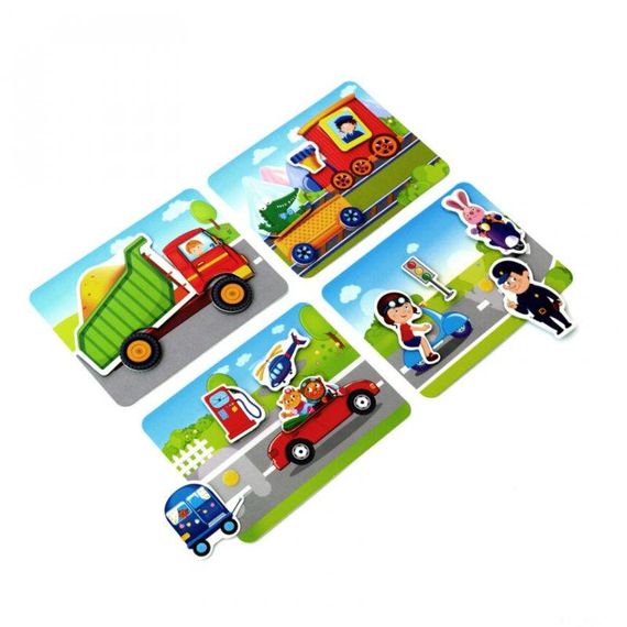 Игра с липучками Vladi Toys Транспорт VT1302-28 | Зображення 1