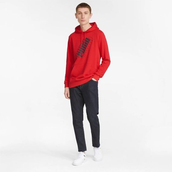 Худи мужской Puma Power Logo Hoodie 847378 11 (красный, мужской, спортивный, хлопок, бренд пума) | Зображення 4