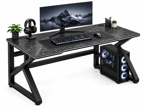 Сірий комп'ютерний стіл Dash S12 120×60×72,5 см