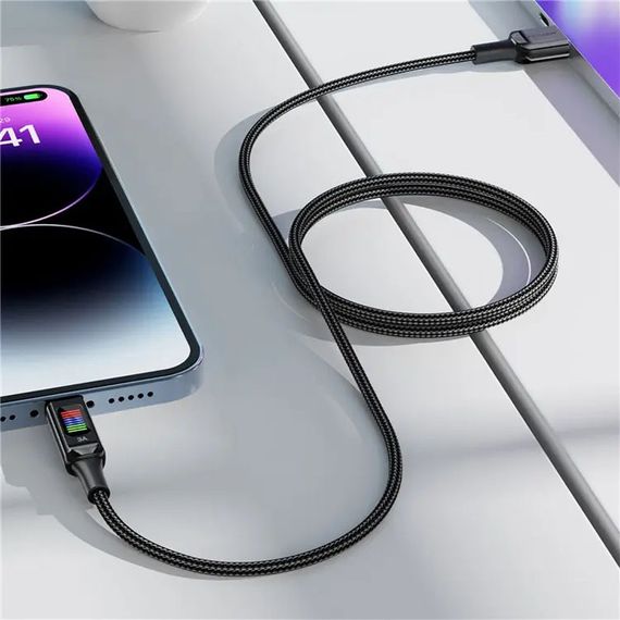 Дата кабель Acefast C7-04 USB-A to USB-C zinc alloy (1.2m) Black | Зображення 6