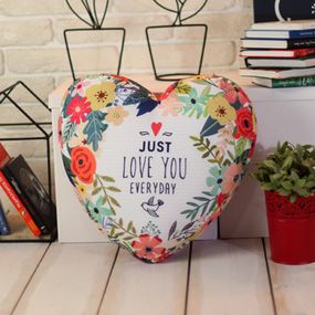 Подушка сердце 3D Just love you everyday 40х40х7,5 см (3DPS_17L068)