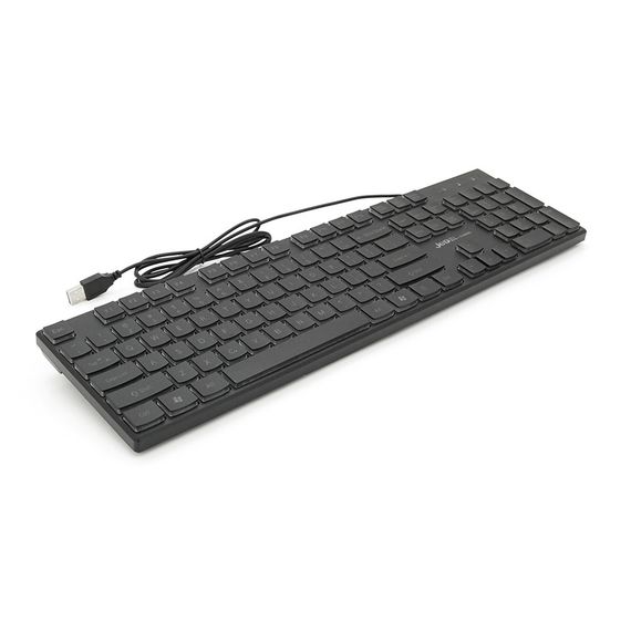 Клавиатура с подсветкой USB JEDEL K510, довж. кабеля 170см, (483х188х35мм) Black