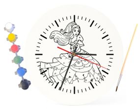 Детский набор для творчества часы раскраска Принцесса 30 см (Г0174)