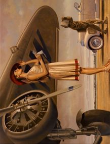 Дівчина біля літака