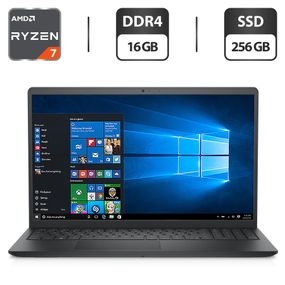 Ультрабук Dell Inspiron 15 3535 / 15.6" (1920x1080) IPS / AMD Ryzen 7 7730U (8 (16) ядер по 2.0 - 4.5 GHz) / 16 GB DDR4 / 256 GB SSD / AMD Radeon Vega 8 Graphics / WebCam б/в