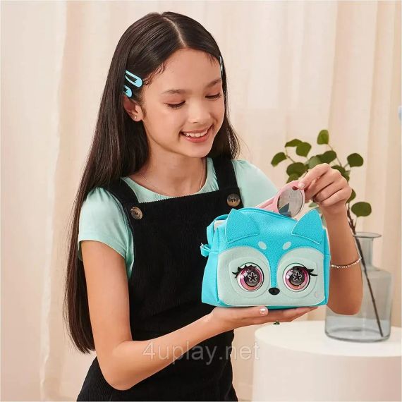 Інтерактивна сумочка гаманець Блакитна лисичка Оригінал Purse Pets Fierce Fox Interactive Kids Purse | Зображення 8