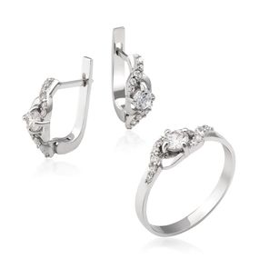 Серебряный комплект с фианитами Artsriblo арт.А164 18.5