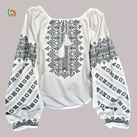 Рубашка Украинская вышиванка 297206 цвет белый размер L