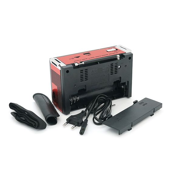 Радиоприемник GOLON RX381BT, LED, 3W, AM/FM радио, Входы microSD, USB, Bluetooth, питание от 220+АКБ+2*LR20, корпус пластмасс, BOX | Зображення 2