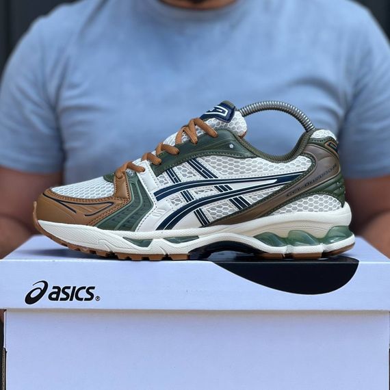 Демісезонні кросівки Asics текстиль/шкіра колір бежевий,зелений,коричневий | Зображення 8