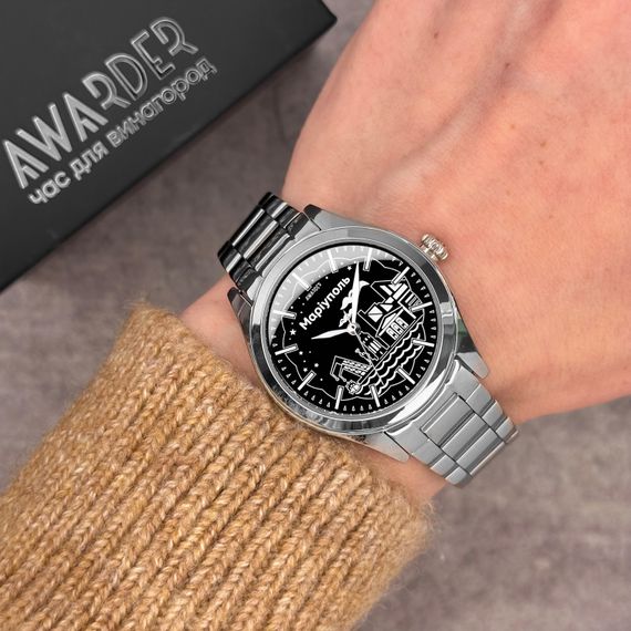 Жіночий годинник Awarder 035 Маріуполь II Silver-Black | Зображення 2