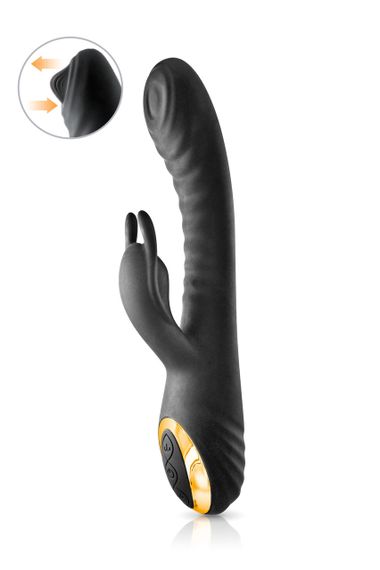 Силіконовий вібратор RABBIT MY MAHARANI BLACK EMPIRE VIBRATOR Sex Aura | Зображення 1