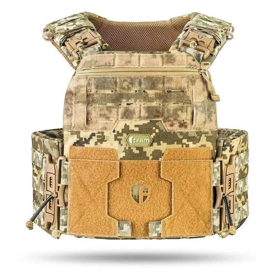 Комплект тактичного жилета М7 PRO GEN.2 15×30 та захисні пакети 2 рівня + 7 підсумків Піксель ММ14 | Зображення 6