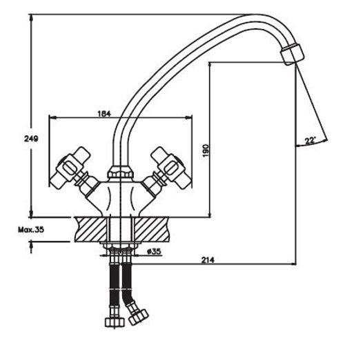 Змішувач для кухні Haiba ODYSSEY 271 HB0308 | Зображення 1