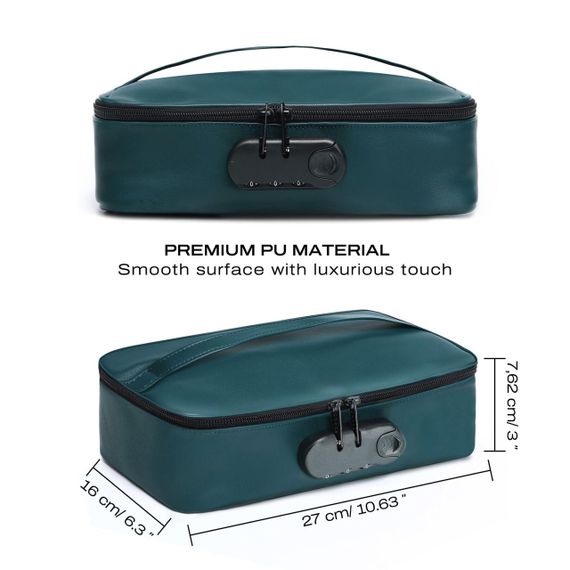 Кейс для іграшок Dorcel DISCREET BOX LUXURY GREEN, кодовий замок, 27×16×7,62 см Sex Aura | Зображення 5