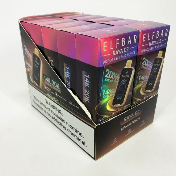 ELF BAR RAYA D2 20000 смак Манго Персик (Mango Peach) | Зображення 2