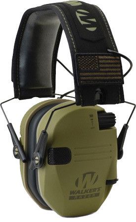 Активні навушники Walker's Razor Patriot OD Green Активні навушники для стрільби Тактичні активні навушники
