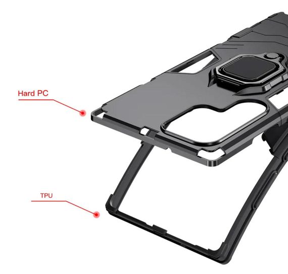 Чехол бампер Primolux Ring Armor для Samsung Galaxy S23 Ultra (SM-S918) - Black | Зображення 6