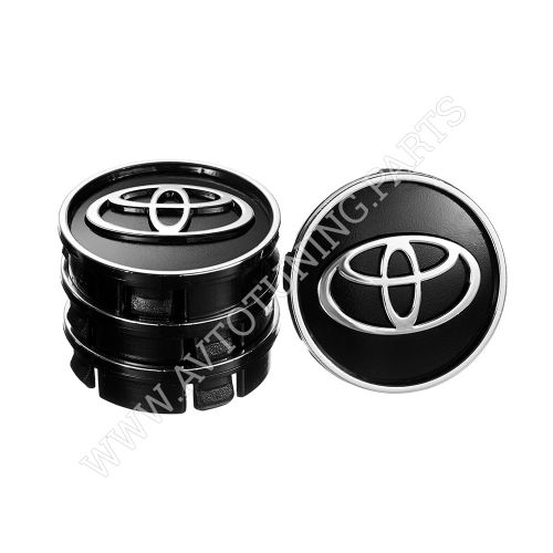 Заглушка колісного диска Toyota 60x55 чорний ABS пластик (4шт.) 50010